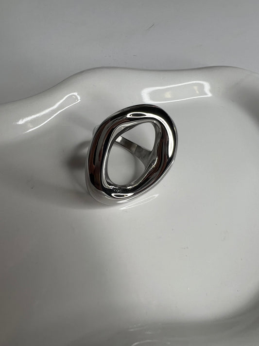 Anillo plateado Donut